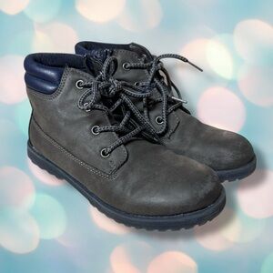 Gymboree Boy’s Gray Faux Leather Boots Size 1